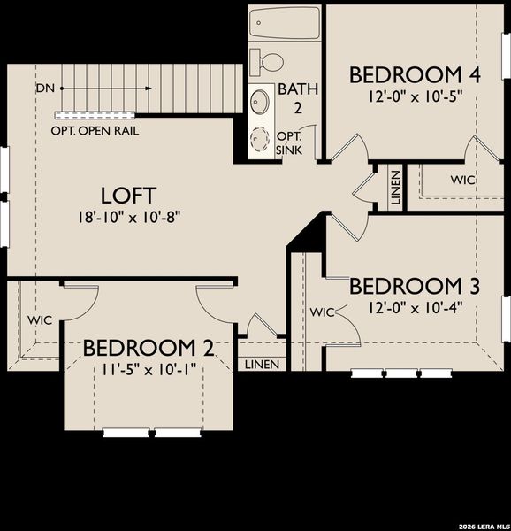 2D floor plan layout of this home in , San Antonio, TX (Image 4).