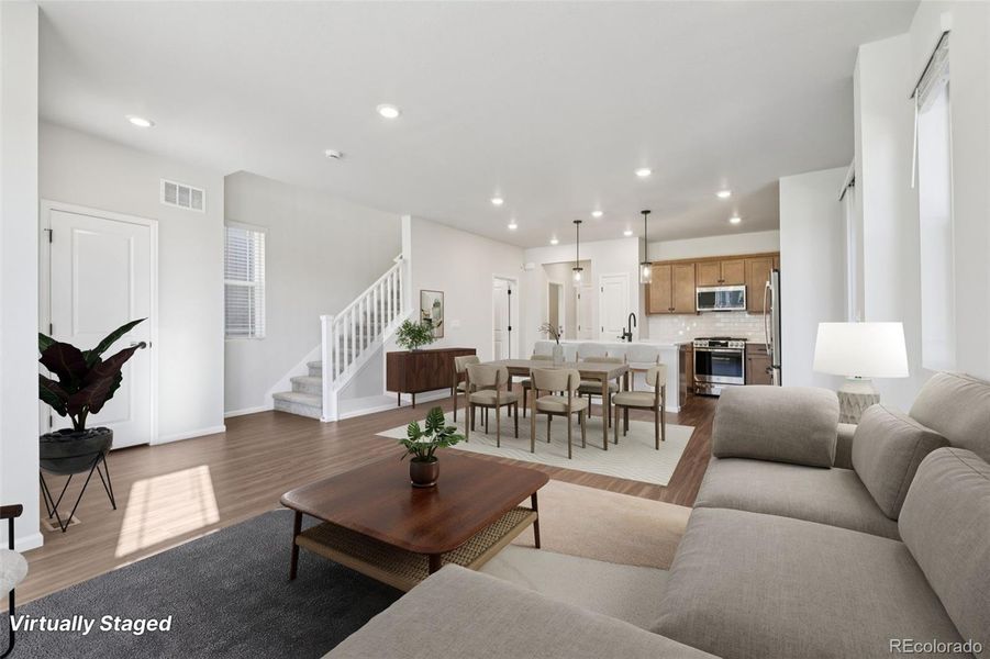 Furnished interior view inside a new home in The Villas Collection at Sterling Ranch, Littleton (Image 10).