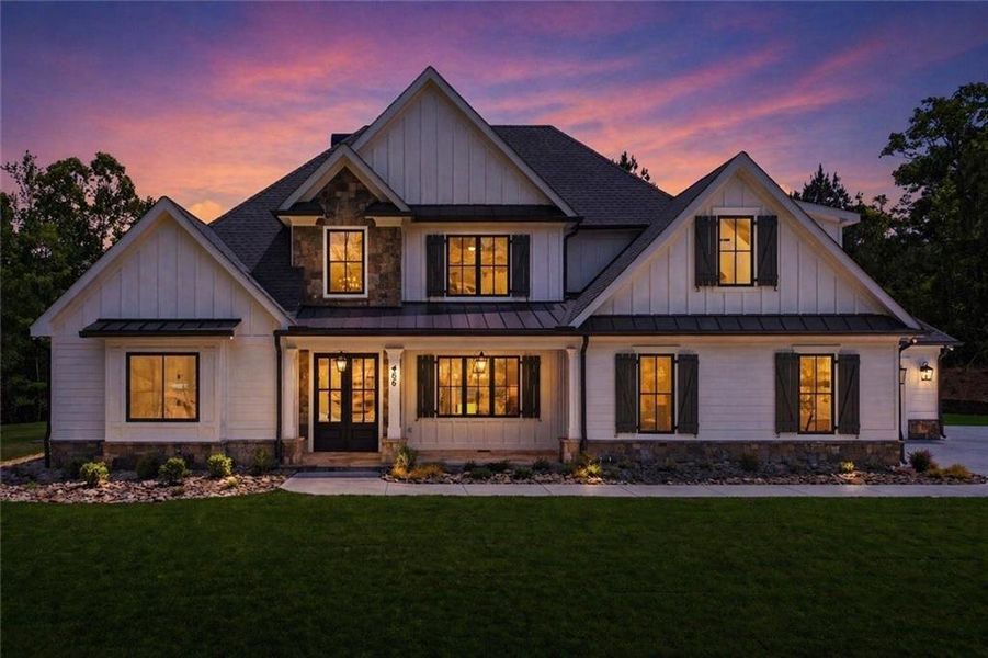 Front exterior of a new home in , White, GA, highlighting curb appeal (Image 26).