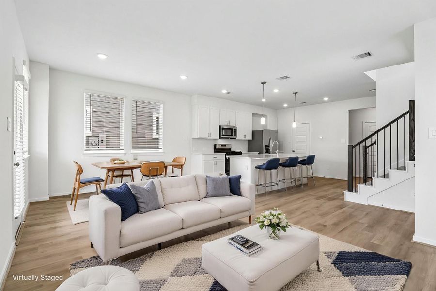 Photos are not of the actual home, but are photos of the builder home with same floorplan with similar interior finishes.