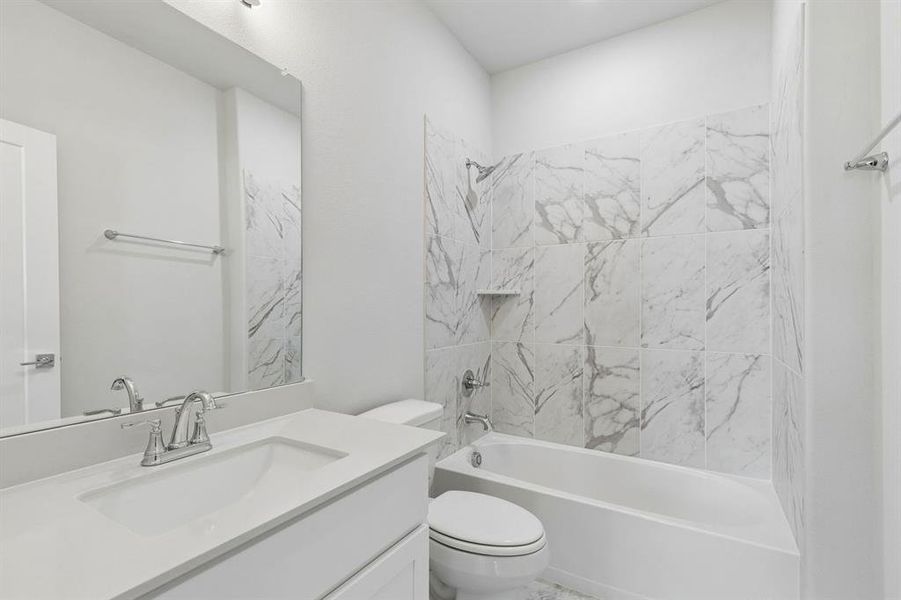 Bathroom in the Winters home plan by Trophy Signature Homes – REPRESENTATIVE PHOTO Bathroom in the Winters home plan by Trophy Signature Homes – REPRESENTATIVE PHOTO
