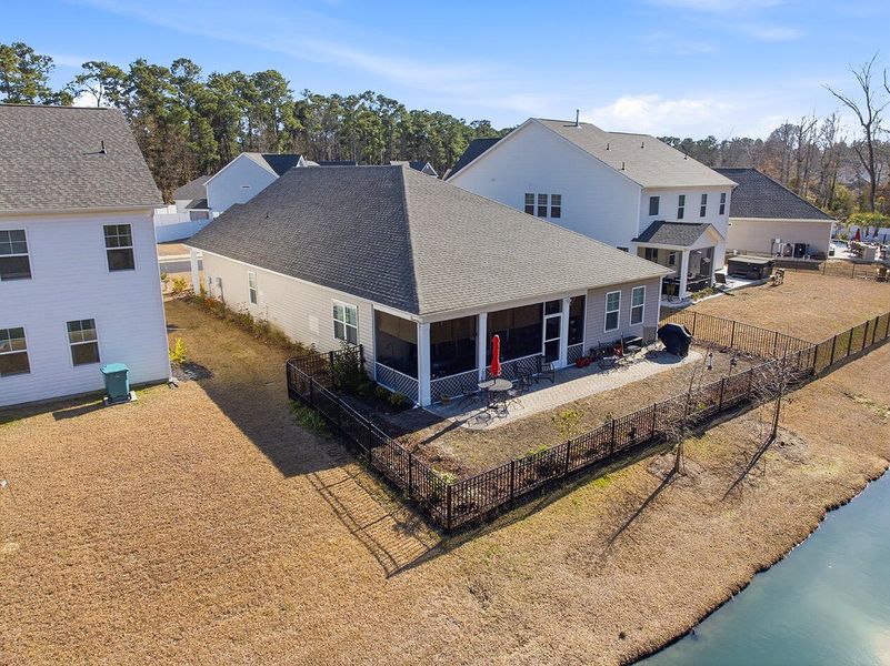 Exterior details and patio area of a home in , Murrells Inlet (Image 21).