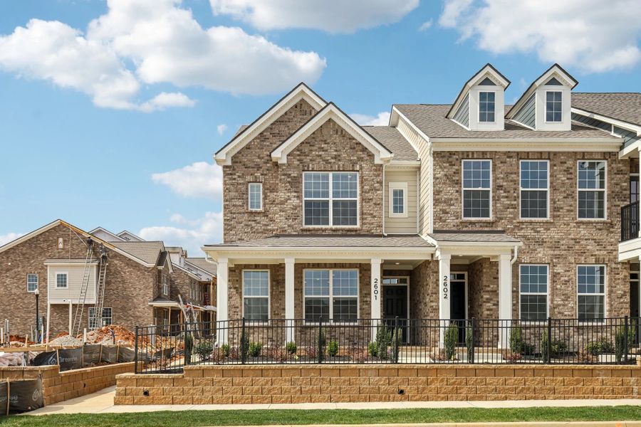 Front exterior of a new home in Promenade at Clari Park, Murfreesboro, TN, highlighting curb appeal (Image 1). Front exterior of a new home in Promenade at Clari Park, Murfreesboro, TN, highlighting curb appeal (Image 1).