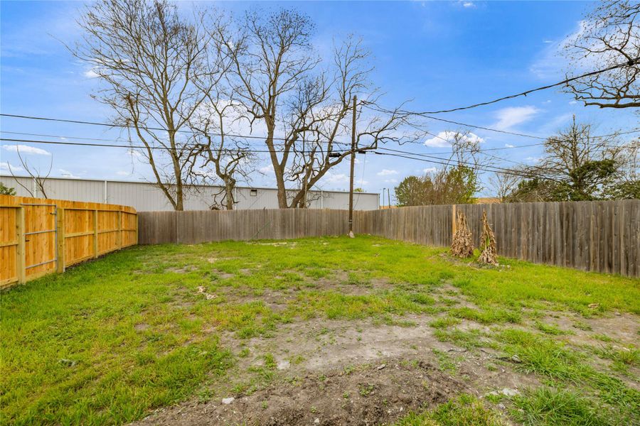 Unit B Back yard Unit B Back yard