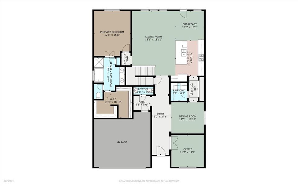2D floor plan layout of this home in Lagos, Manor, TX (Image 3).