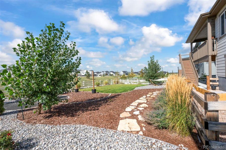 Exterior details and patio area of a home in , Aurora (Image 24).