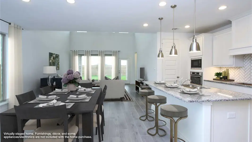 Furnished interior view inside a new home in Grand Central Park, Conroe (Image 4).