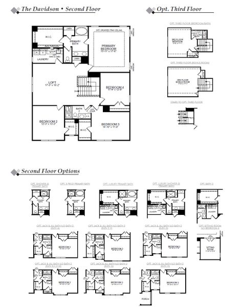 2D floor plan layout of this home in Berea Farms, Four Oaks, NC (Image 3).
