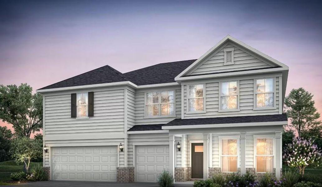 Front exterior of a new home in Hamilton Place, Cartersville, GA, highlighting curb appeal (Image 1). Front exterior of a new home in Hamilton Place, Cartersville, GA, highlighting curb appeal (Image 1).