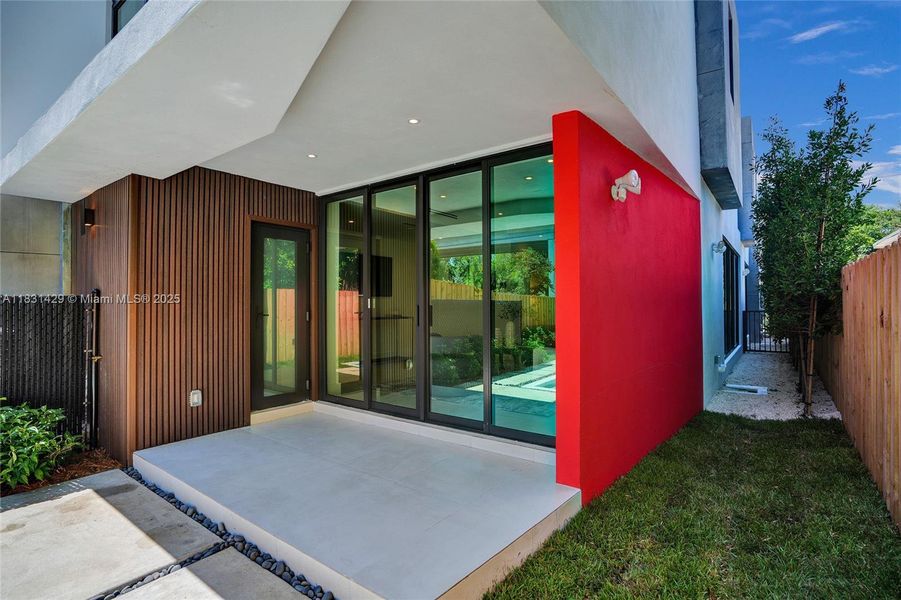 Exterior details and patio area of a home in , Miami (Image 3).