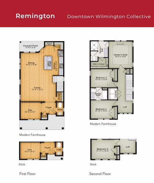 2D floor plan layout for the The Remington by RobuckHomes in Downtown Wilmington Collective, Wilmington, NC (Image 3). 2D floor plan layout for the The Remington by RobuckHomes in Downtown Wilmington Collective, Wilmington, NC (Image 3).