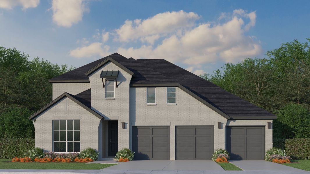 Plan 1534 Elevation C 3 Car Garage