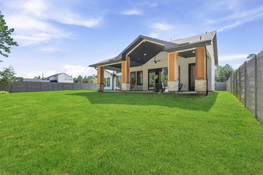 Exterior details and patio area of a home in Two Step Farm, Montgomery (Image 13).