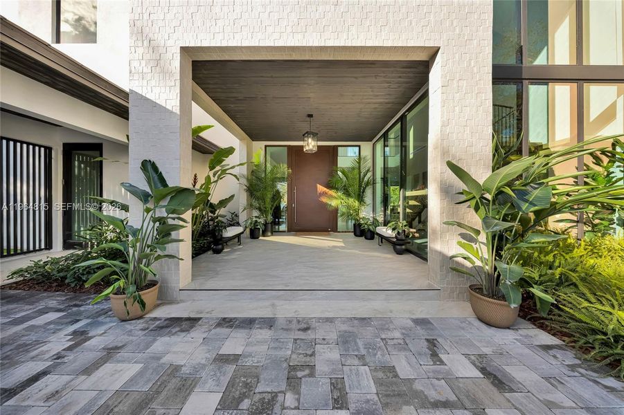 Exterior details and patio area of a home in , Miami (Image 23). Exterior details and patio area of a home in , Miami (Image 23).