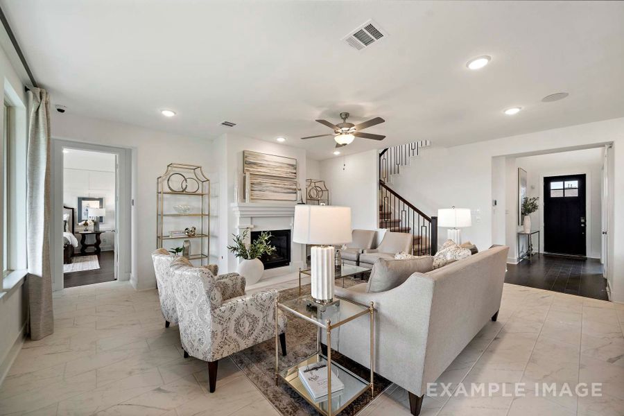 Representative furnished interior of a home built from the The Philip A with 3-Car Garage by Davidson Homes LLC in Lago Mar, Texas City (Image 9).