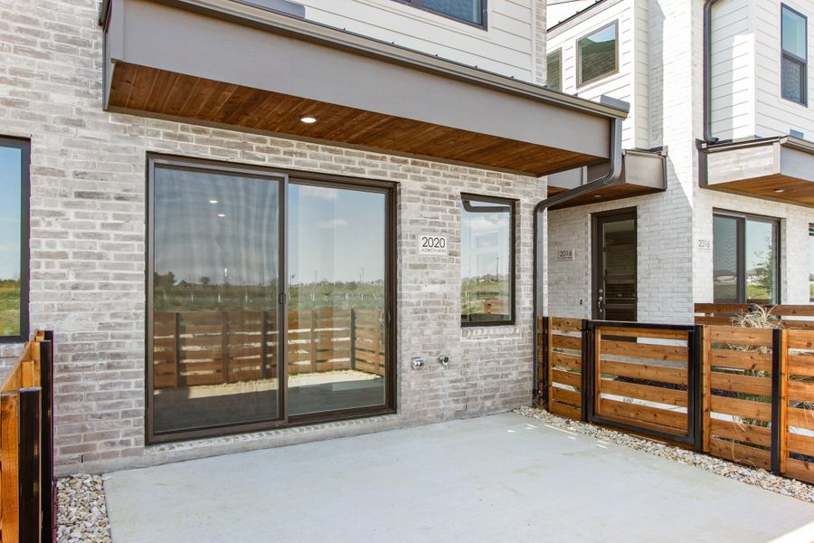 Exterior details and patio area of a home in Ten Mile Creek, Celina (Image 23).