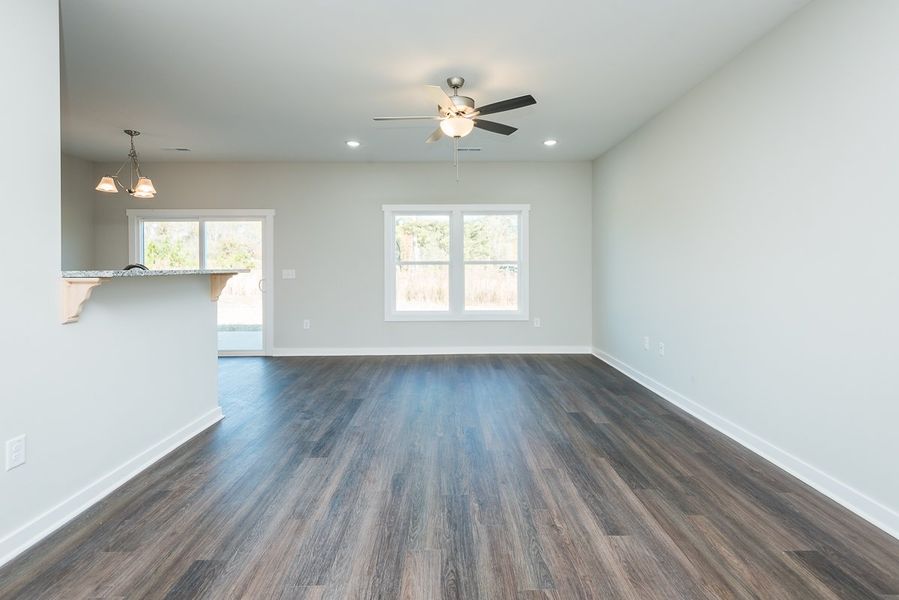 Representative unfurnished interior of a home built from the McKenzie E by Foundation Home Builders LLC in Pallini Place, Ossipee (Image 13).