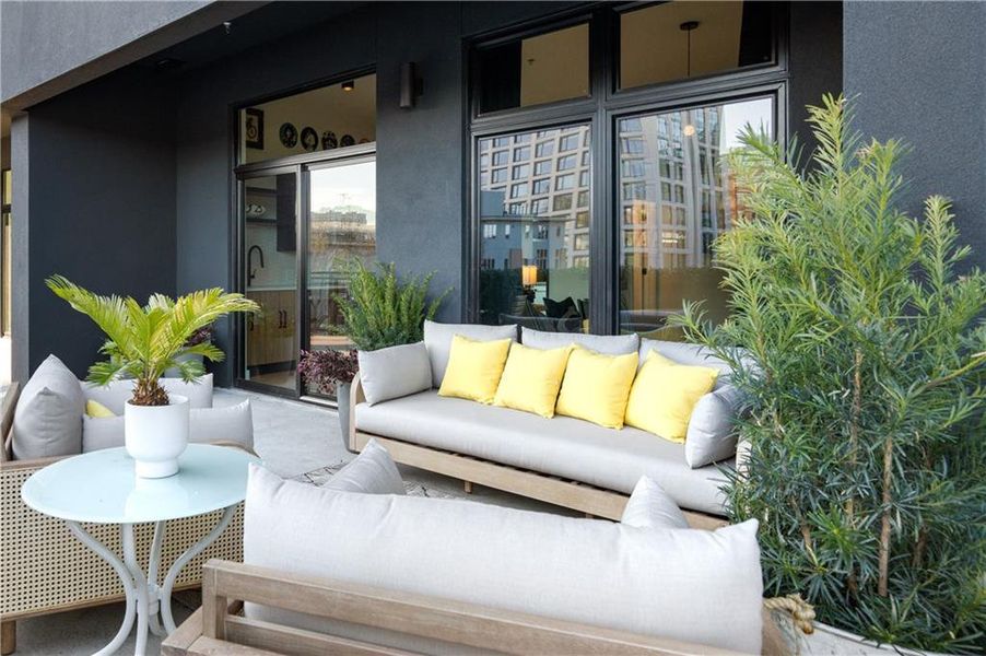 Exterior details and patio area of a home in , Atlanta (Image 20).