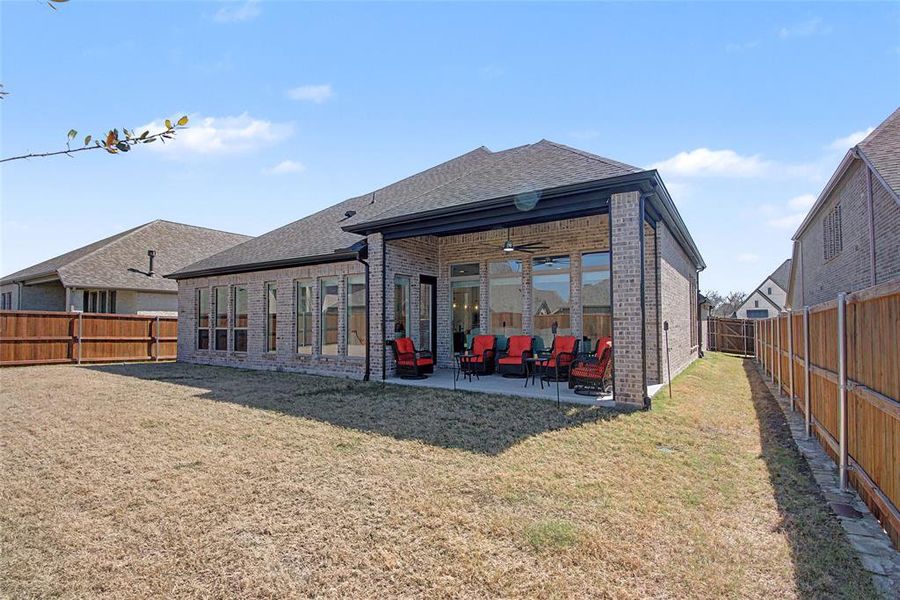 Exterior details and patio area of a home in Devonshire, Forney (Image 29).