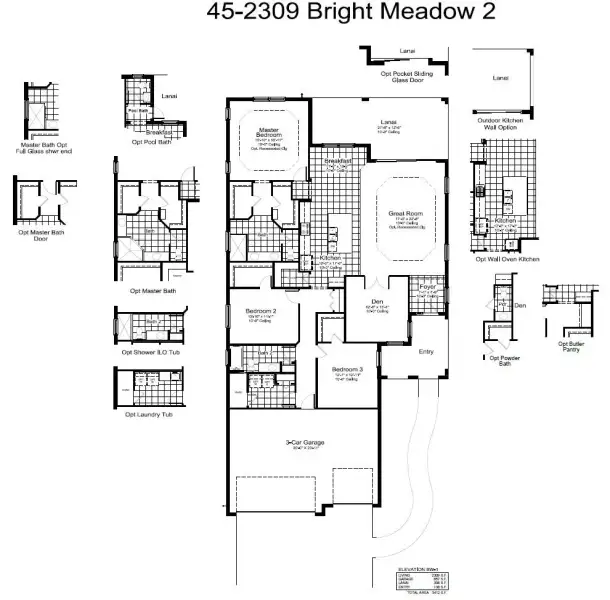 2D floor plan layout of this home in Palm Grove Real Estate and Homes for Sale in Lakewood Ranch, FL - Neal Communities, Bradenton, FL (Image 2).
