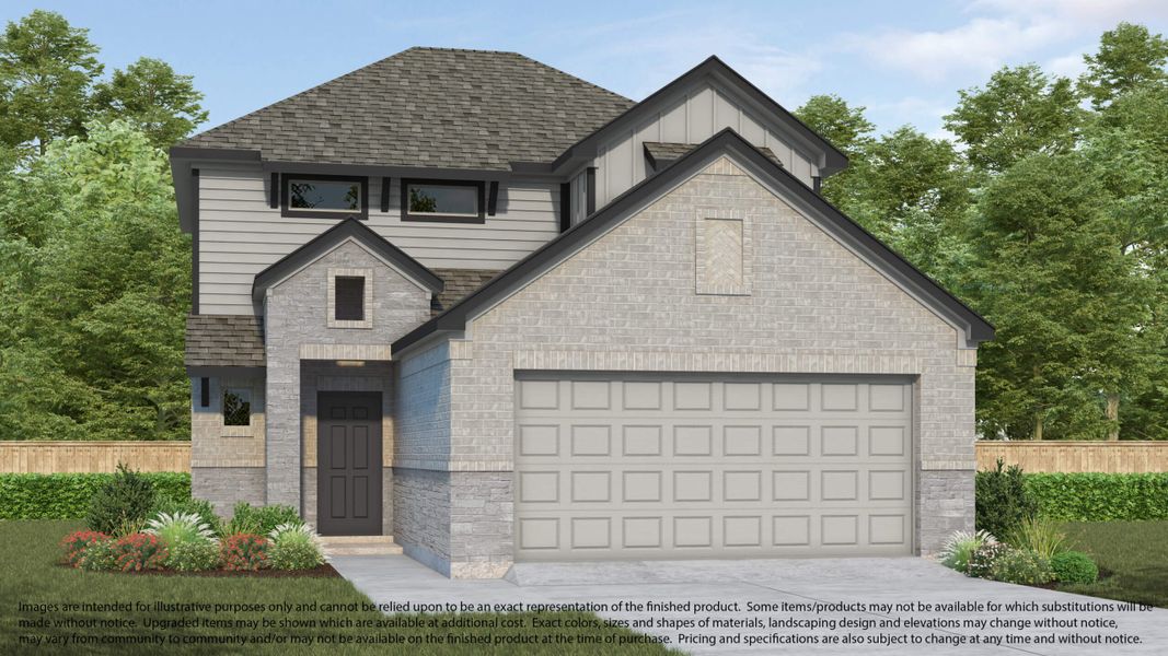 Representative exterior photo of a completed home built from the Plan 143 by Long Lake Ltd. in Edgewood Village, Houston, TX (Image 8). Representative exterior photo of a completed home built from the Plan 143 by Long Lake Ltd. in Edgewood Village, Houston, TX (Image 8).