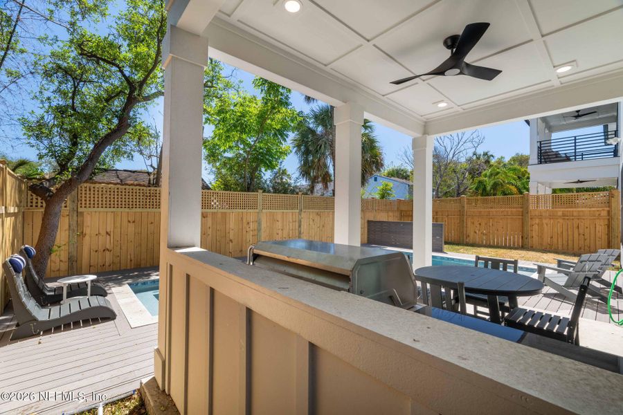 Exterior details and patio area of a home in , Jacksonville Beach (Image 37).