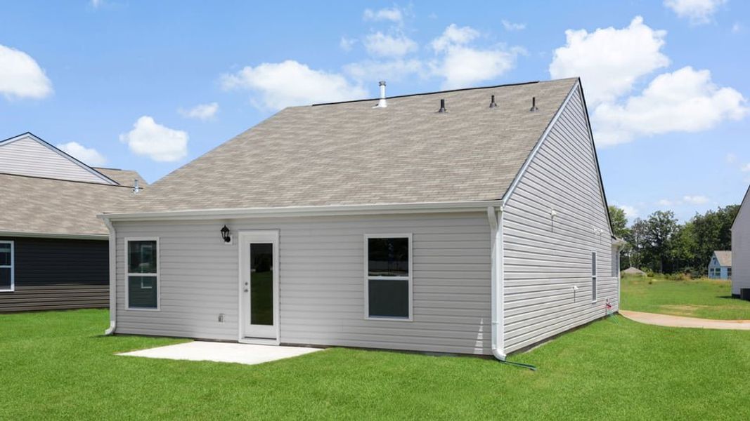 Exterior details and patio area of a home in Harper Ridge, Roebuck (Image 22).