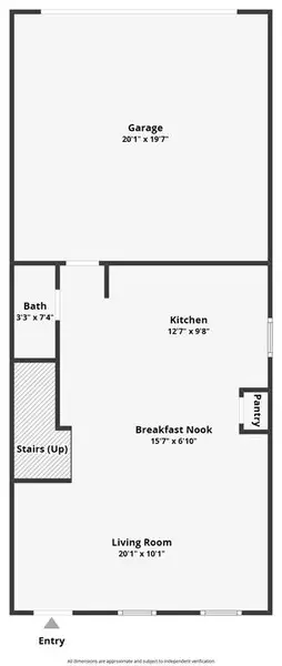 2D floor plan layout of this home in Lakes of River Trails, Fort Worth, TX (Image 3).