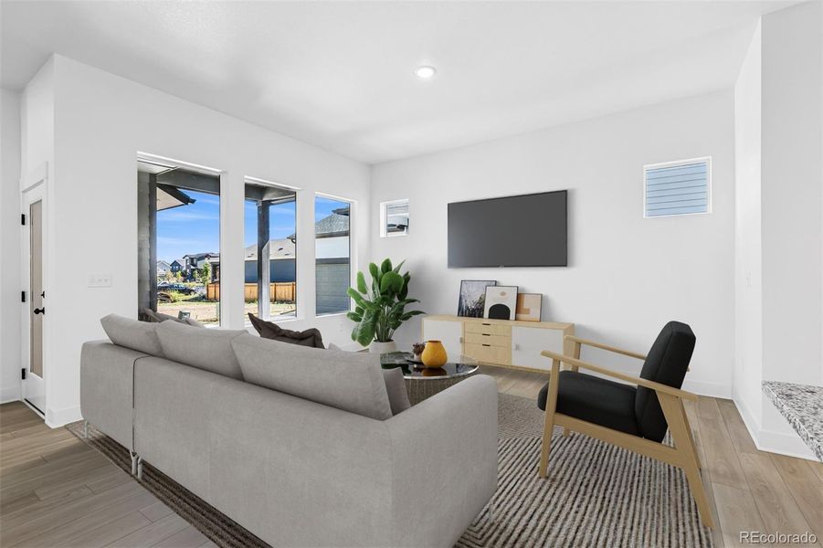 Furnished interior view inside a new home in Painted Prairie Cottage, Aurora (Image 15).