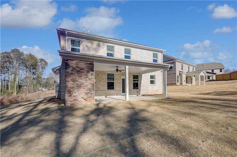 Exterior details and patio area of a home in Burchwood, Stockbridge (Image 19).