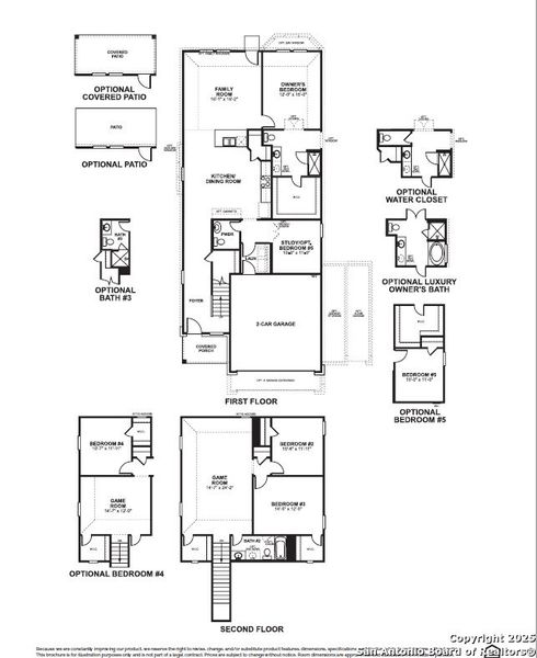 2D floor plan layout of this home in Park Place, New Braunfels, TX (Image 3).