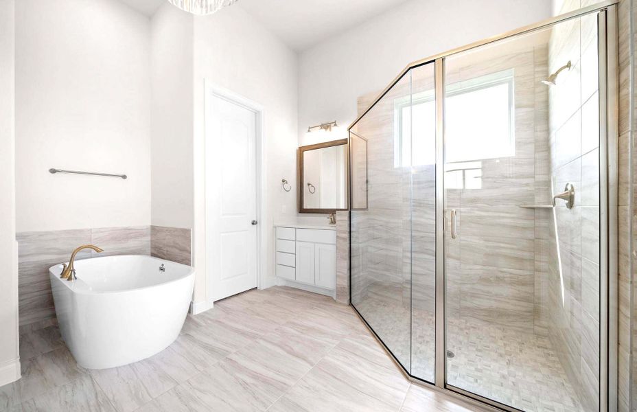 Furnished interior view inside a new home in Bridgeland 60′, Cypress (Image 11).
