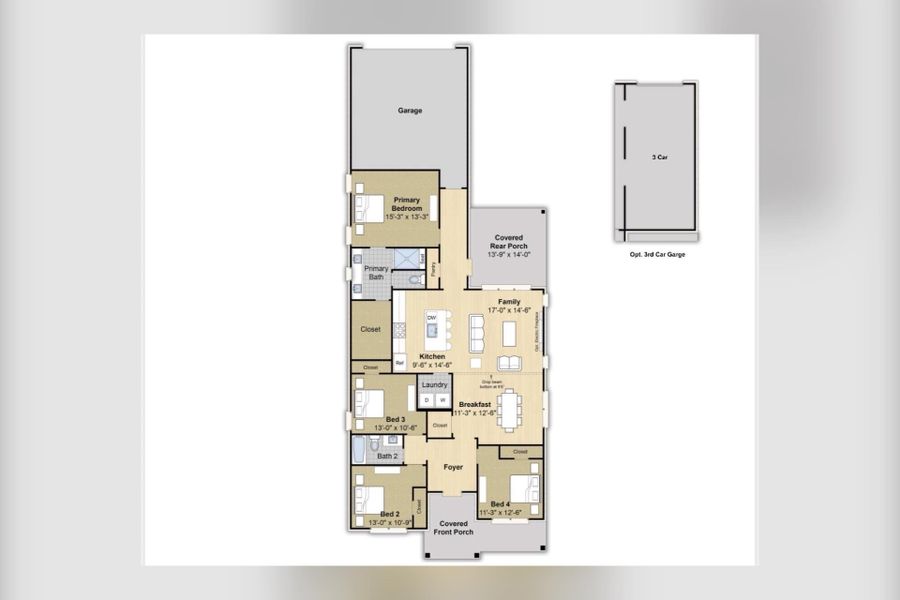 2D floor plan layout of this home in Lockwood, Collierville, TN (Image 2). 2D floor plan layout of this home in Lockwood, Collierville, TN (Image 2).