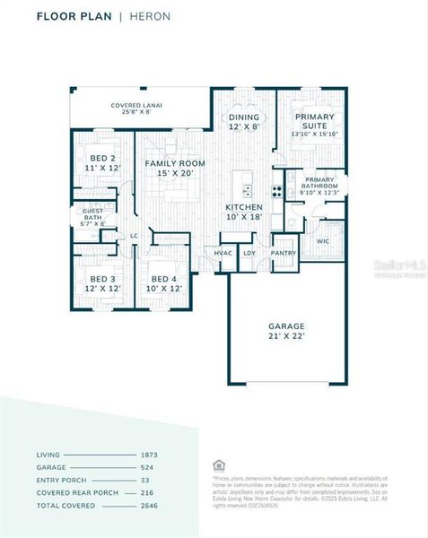 2D floor plan layout of this home in , Palm Coast, FL (Image 4).