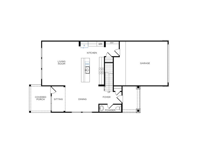 2D floor plan layout for the Newport by Tricoast Homes in Summer Place  35', Montgomery, TX (Image 28).