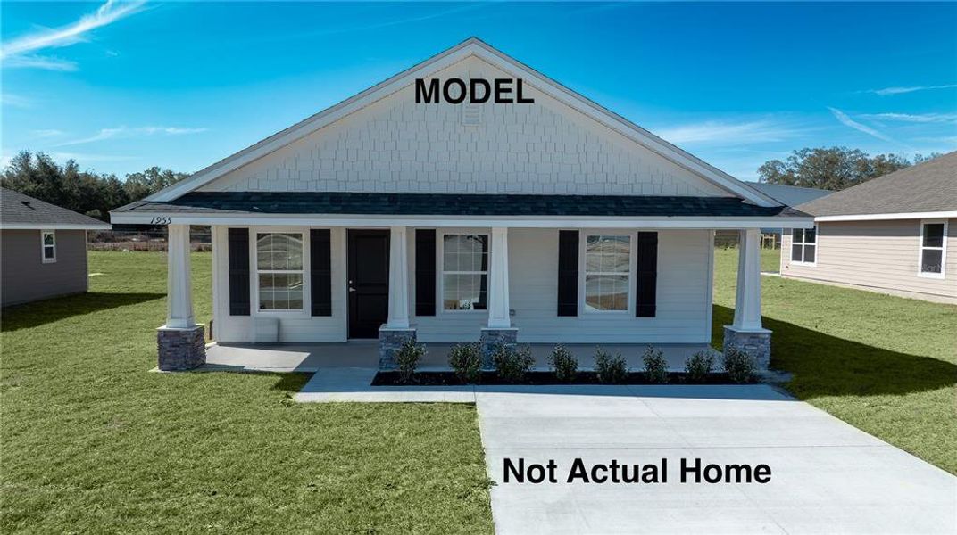 Front exterior of a new home in Rolling Hills, Bell, FL, highlighting curb appeal (Image 13).