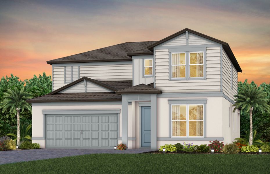 Representative exterior photo of a completed home built from the Umbria by Pulte Homes in Spencer Glen, Riverview, FL (Image 4).