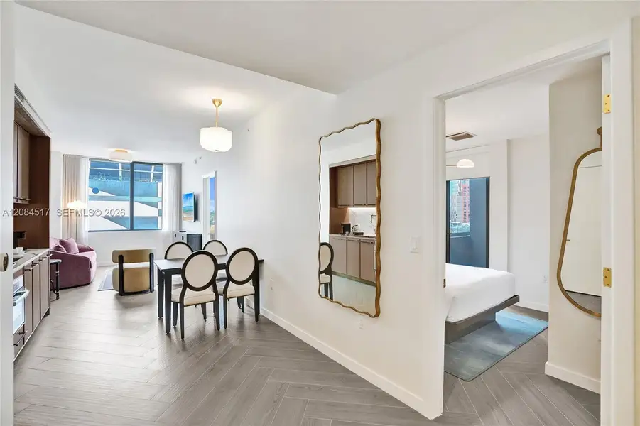 Furnished interior view inside a new home in , Miami (Image 11).