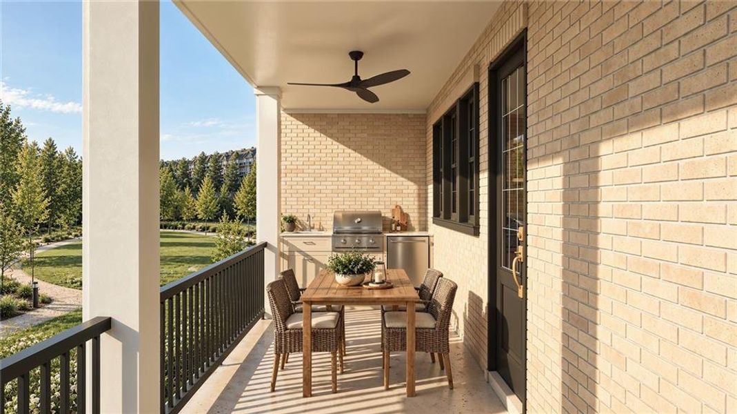 Exterior details and patio area of a home in , Alpharetta (Image 4).
