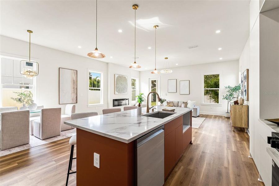 Furnished interior view inside a new home in , Seminole (Image 17).
