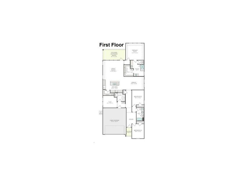 2D floor plan layout for the Hazel by Tri Pointe Homes in Landmark, Denton, TX (Image 4). 2D floor plan layout for the Hazel by Tri Pointe Homes in Landmark, Denton, TX (Image 4).