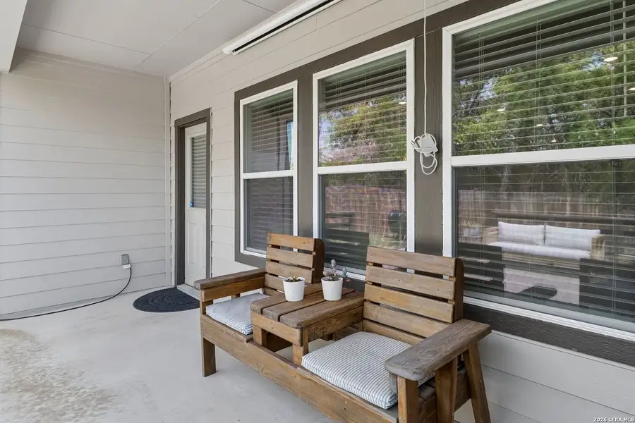 Exterior details and patio area of a home in Brookstone Creek, San Antonio (Image 3).