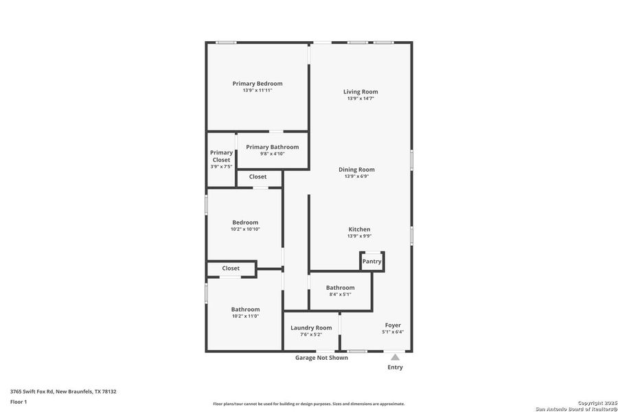 2D floor plan layout of this home in , New Braunfels, TX (Image 3).