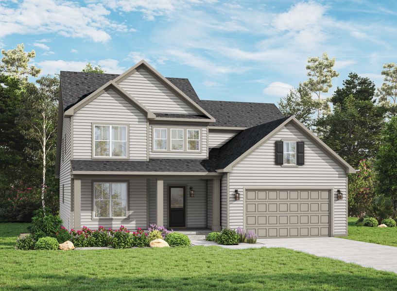 Representative exterior photo of a completed home built from the Roanoke by Caruso Homes in Sauls Landing, Zebulon, NC (Image 21). Representative exterior photo of a completed home built from the Roanoke by Caruso Homes in Sauls Landing, Zebulon, NC (Image 21).