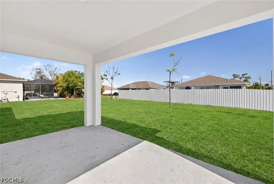 Exterior details and patio area of a home in Cape Coral, Cape Coral (Image 3).
