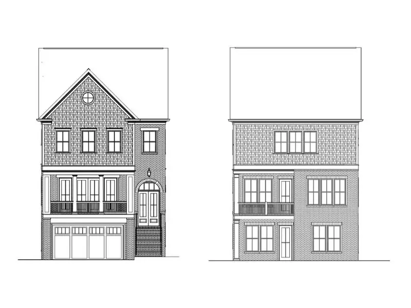 Exterior rendering of this home design in , Suwanee, GA (Image 6).