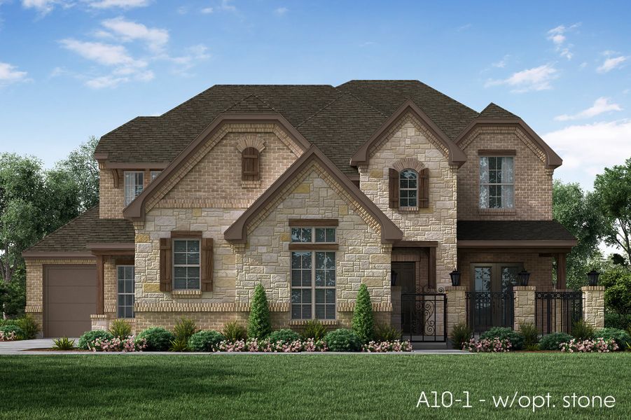 Representative exterior photo of a completed home built from the Carter by John Houston Homes in Valor Estates, Temple, TX (Image 2). Representative exterior photo of a completed home built from the Carter by John Houston Homes in Valor Estates, Temple, TX (Image 2).