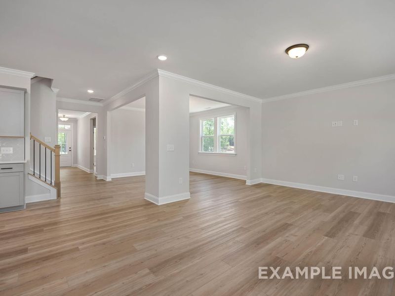 Spacious, unfurnished interior of a new home in Wendell Ridge, Wendell (Image 18). Spacious, unfurnished interior of a new home in Wendell Ridge, Wendell (Image 18).