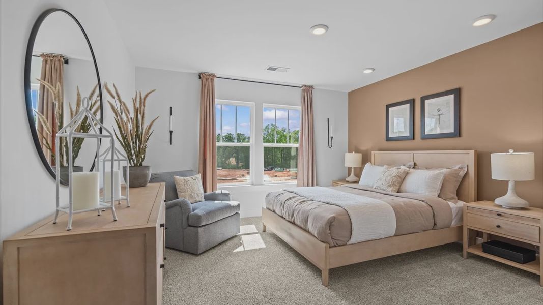 Furnished interior view inside a new home in Village at Midway, Anderson (Image 25). Furnished interior view inside a new home in Village at Midway, Anderson (Image 25).