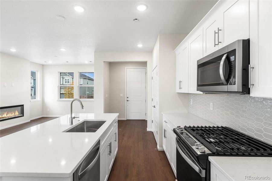 Furnished interior view inside a new home in Painted Prairie, Aurora (Image 8).